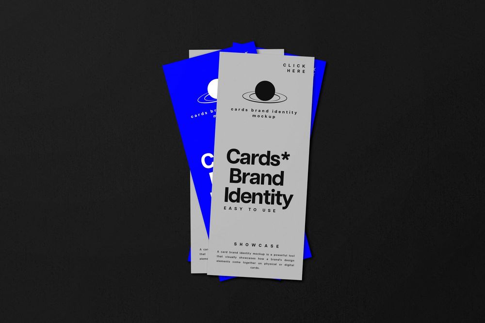 Vertical Brand Identity Card Mockup