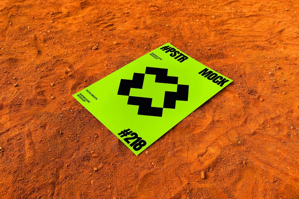 Poster Mockup on Ground