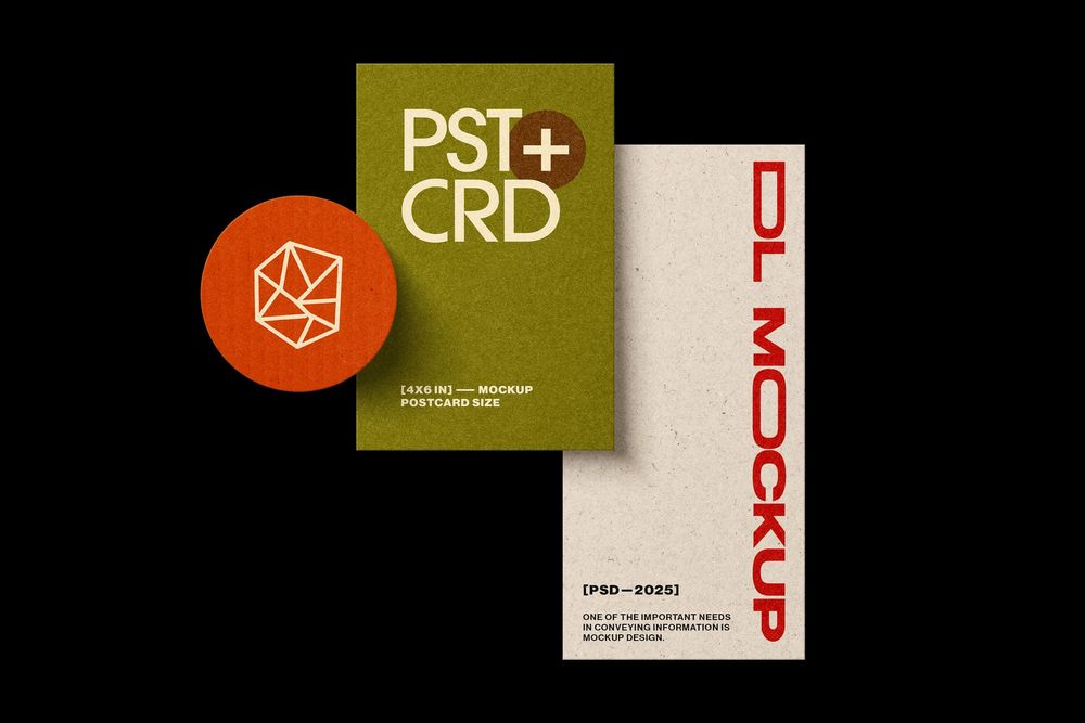 Paper Card & Sticker Mockup