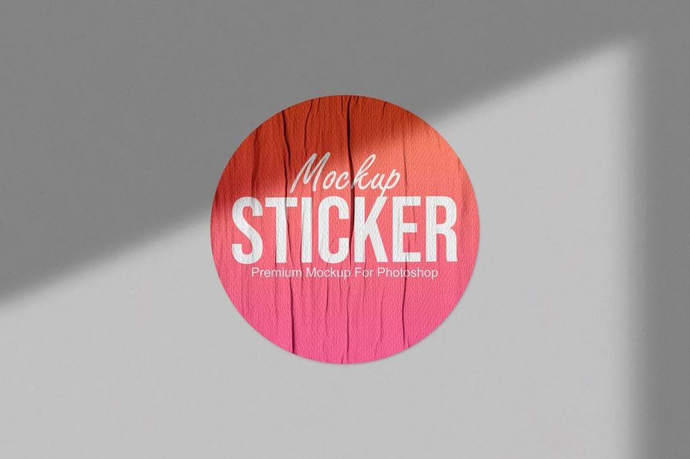 Round Sticker Mockups