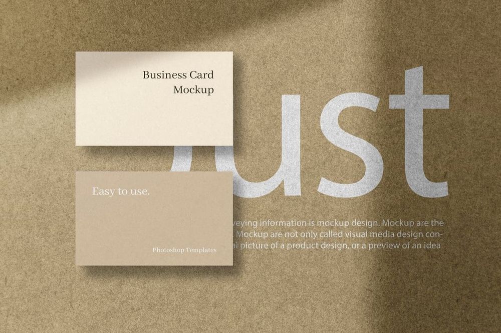 Business Card Mockup On Texture Background