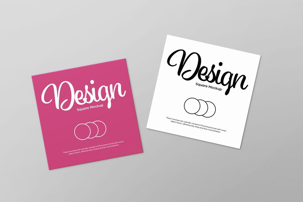 Colorful Square Mockup Set