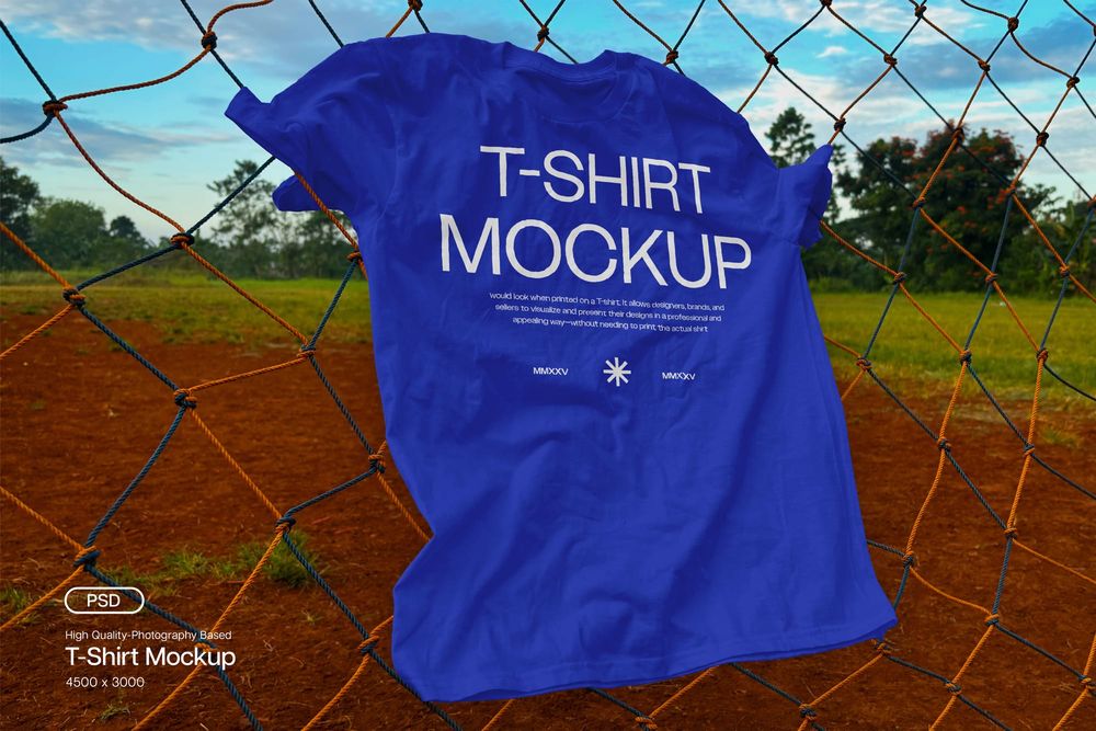 Outdoor T-Shirt Mockup on Net