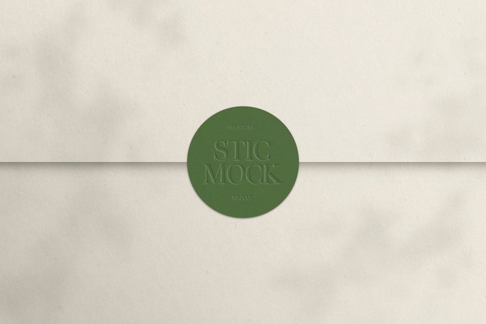 Premium Circle Sticker Mockup