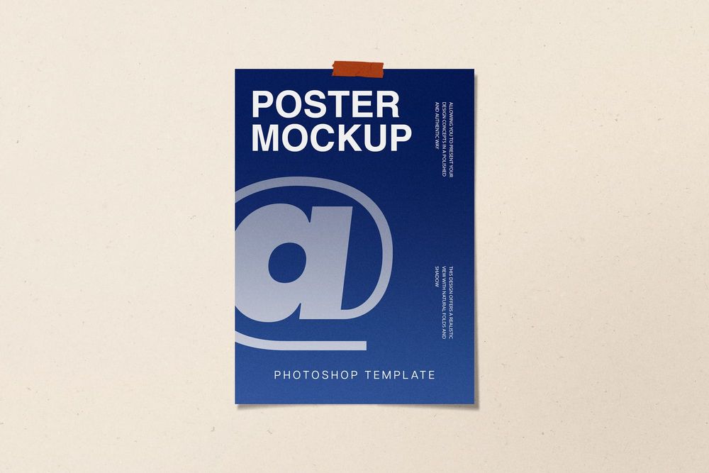 Flat Clip Poster Mockup