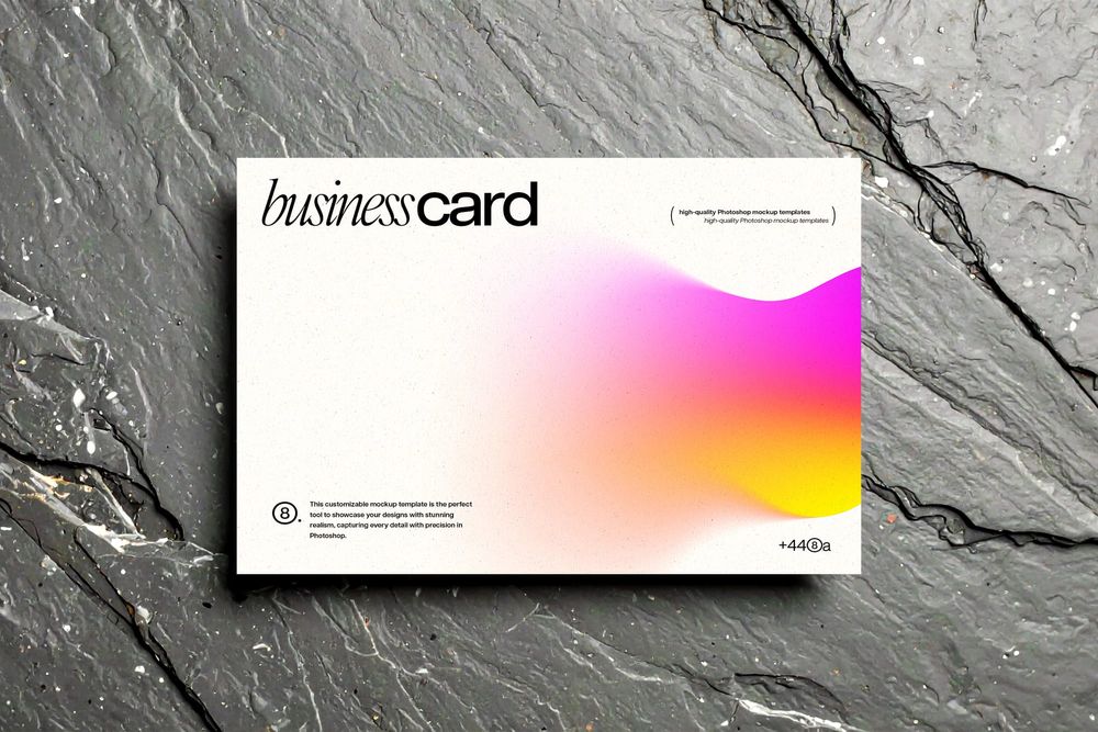 Modern Gradient Business Card Mockup