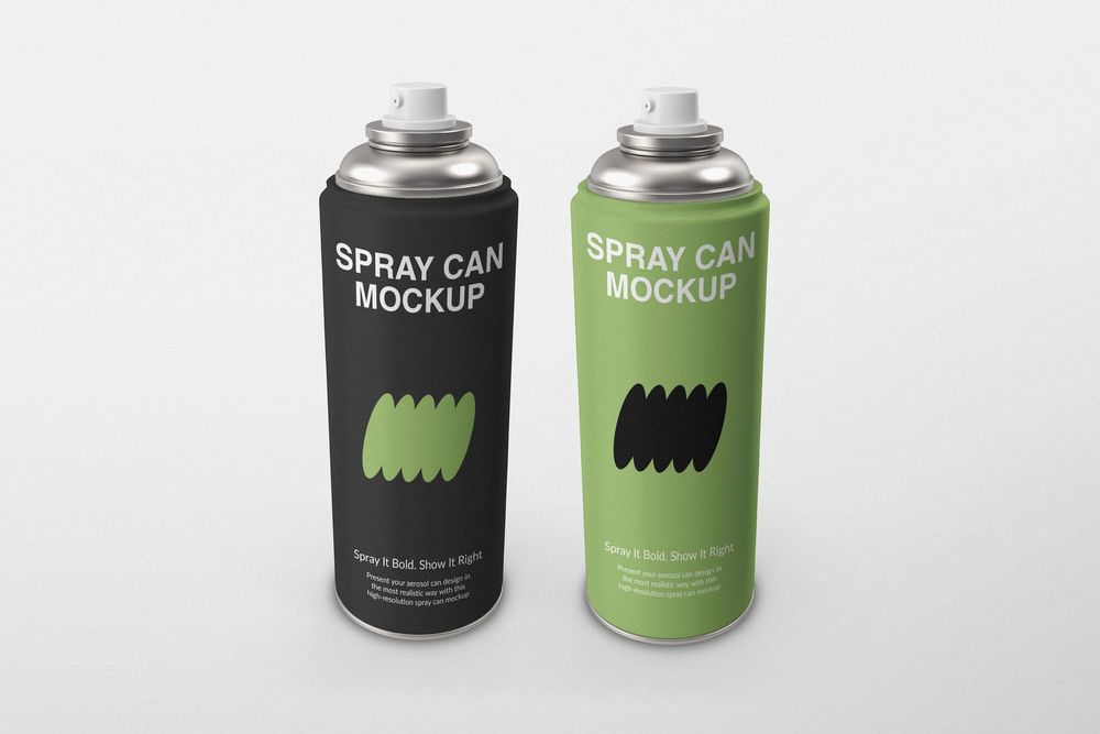 Simple Spray Can Mockup