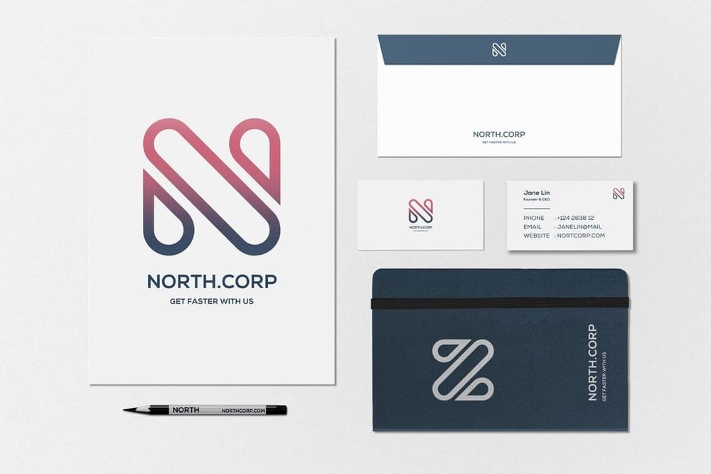 Stationery Branding Logo Mockup