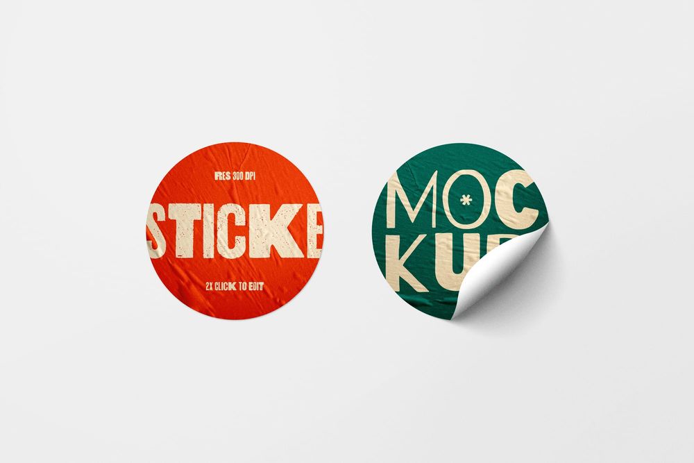 Elegant Sticker Mockup