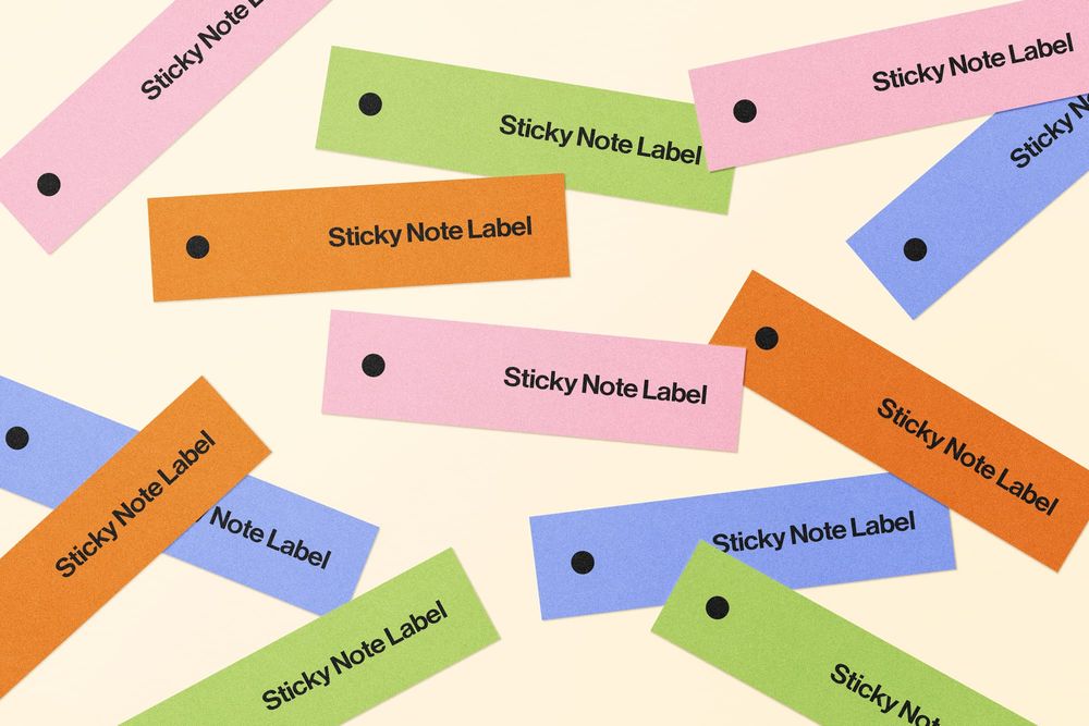 Sticky Notes Label Mockup