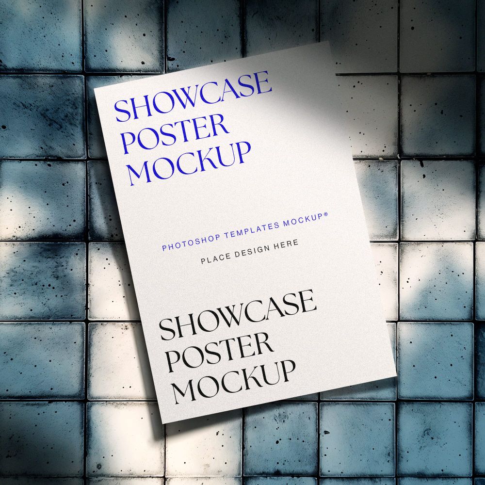 Vintage Poster Mockup Scene