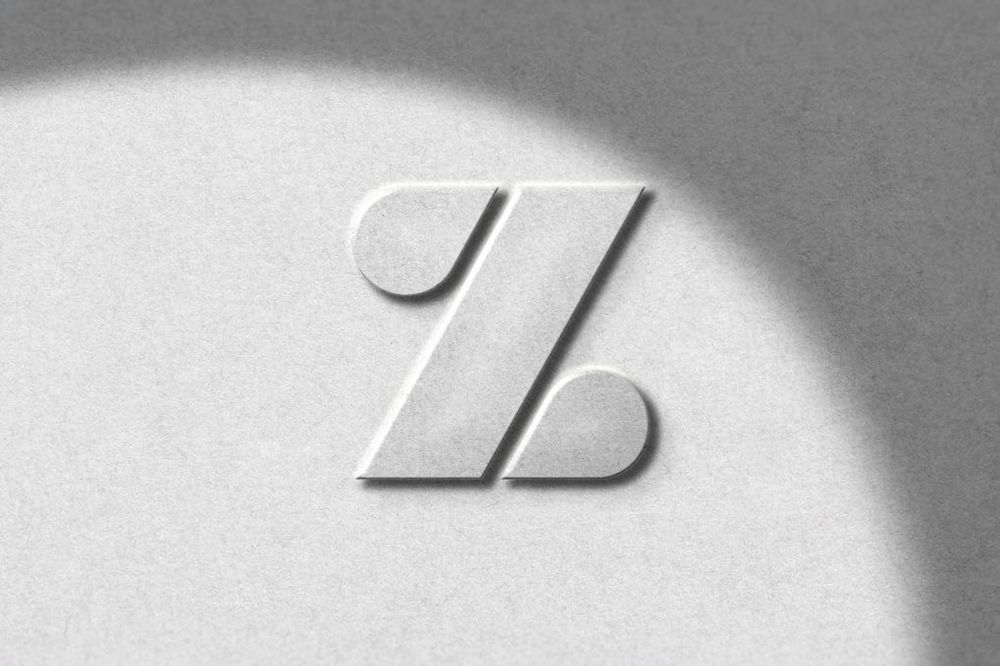 Wall Logo Mockup With Shadow