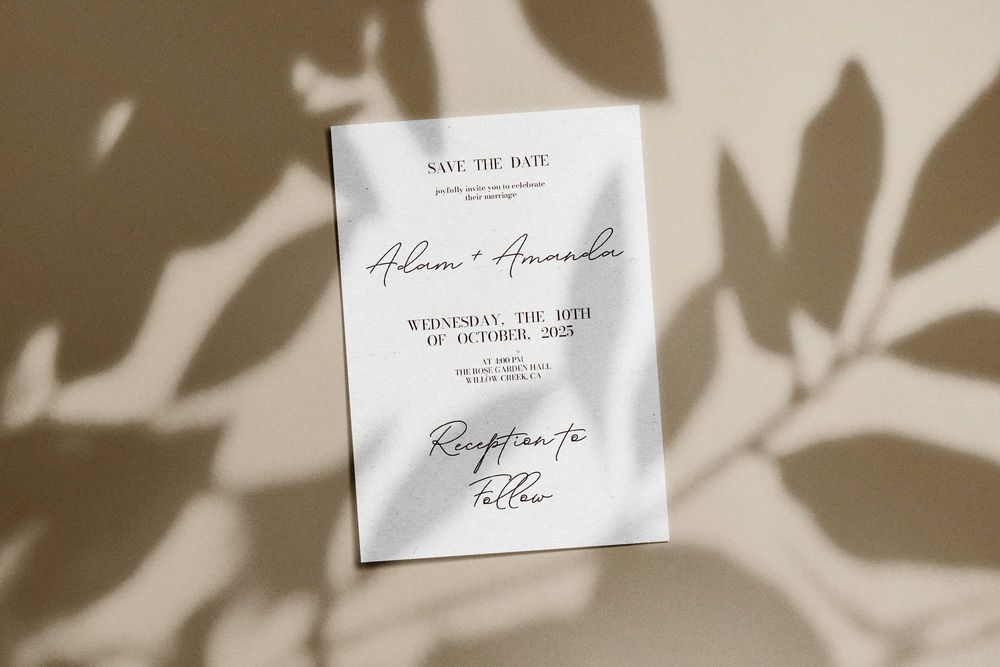 Wedding A4 Paper Mockup