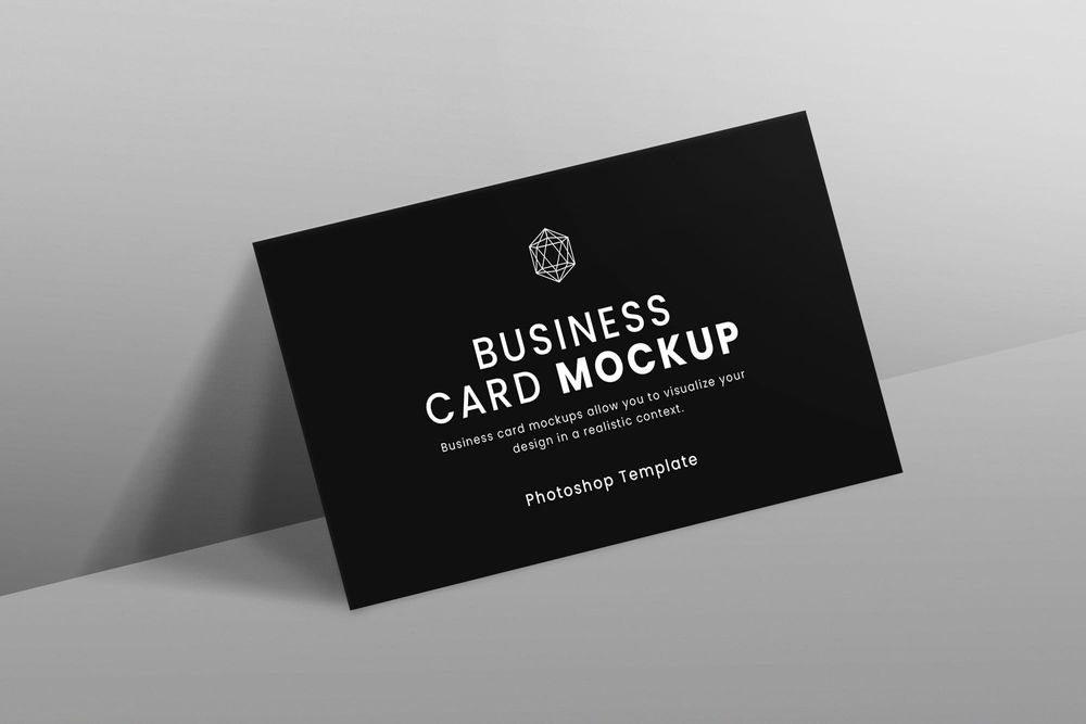 Branding Black Business Card Mockup
