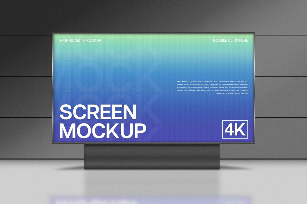 Neon View 4K Screen Mockup