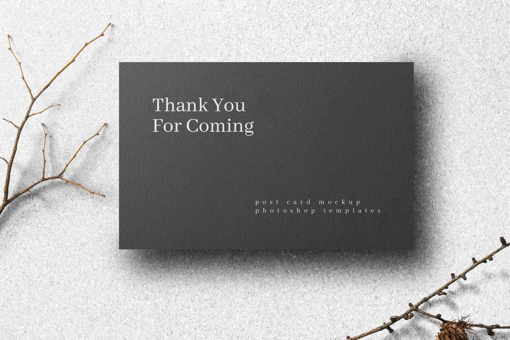 Minimal Postcard Mockup