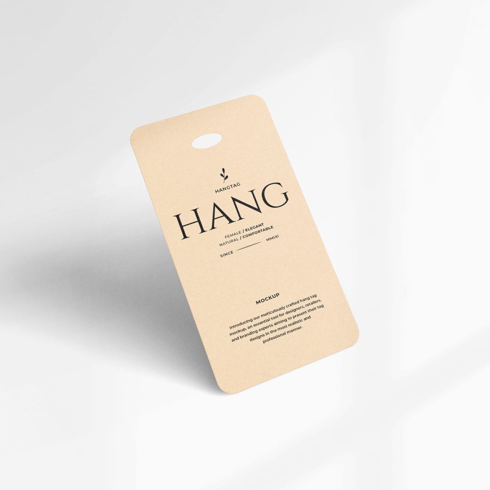 Brand Curve Tag Mockup
