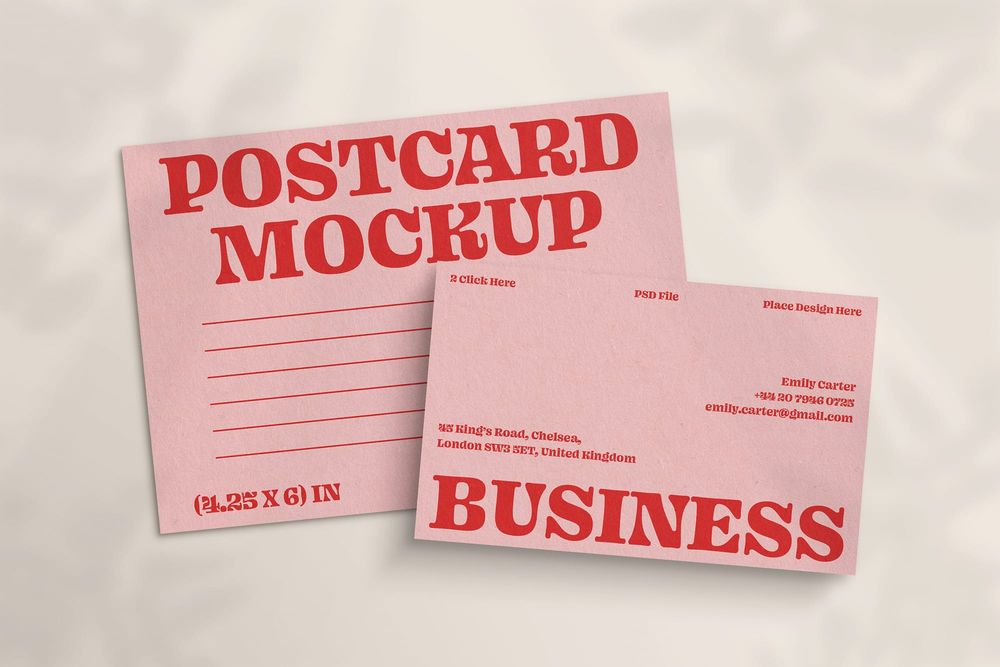 Business Card & Post Card Mockup