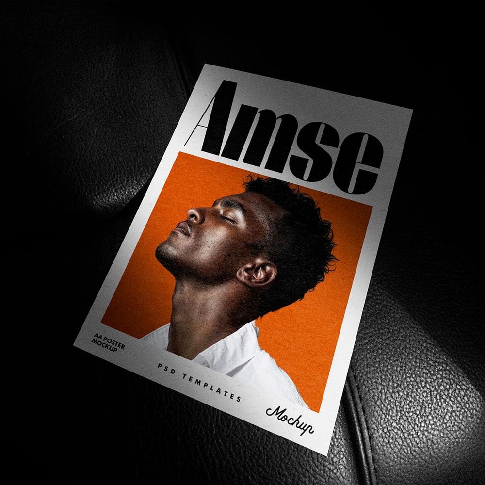 Paper Mockup On Sofa