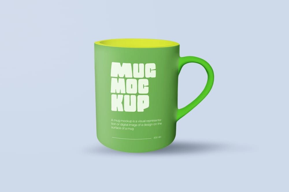 Green Mug Mockup
