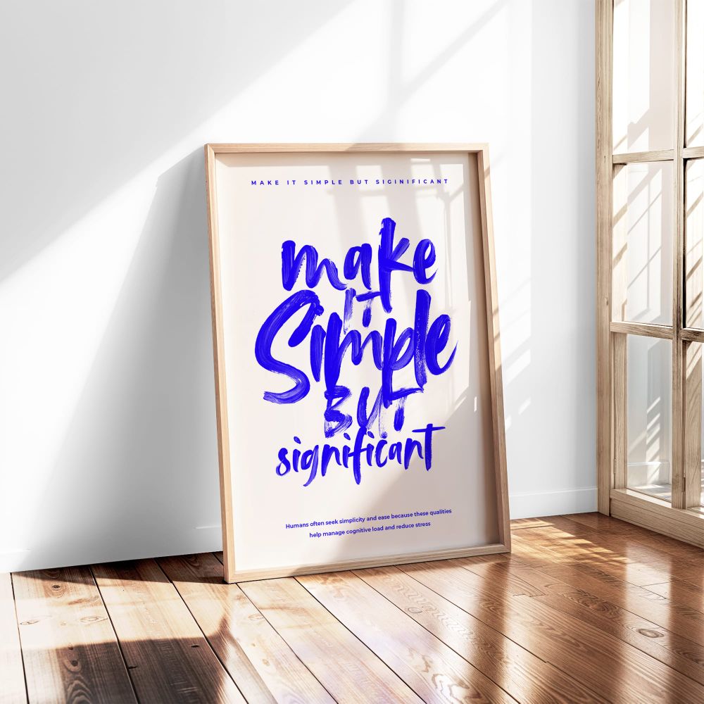 A0 Frame Mockup in Wooden Interior