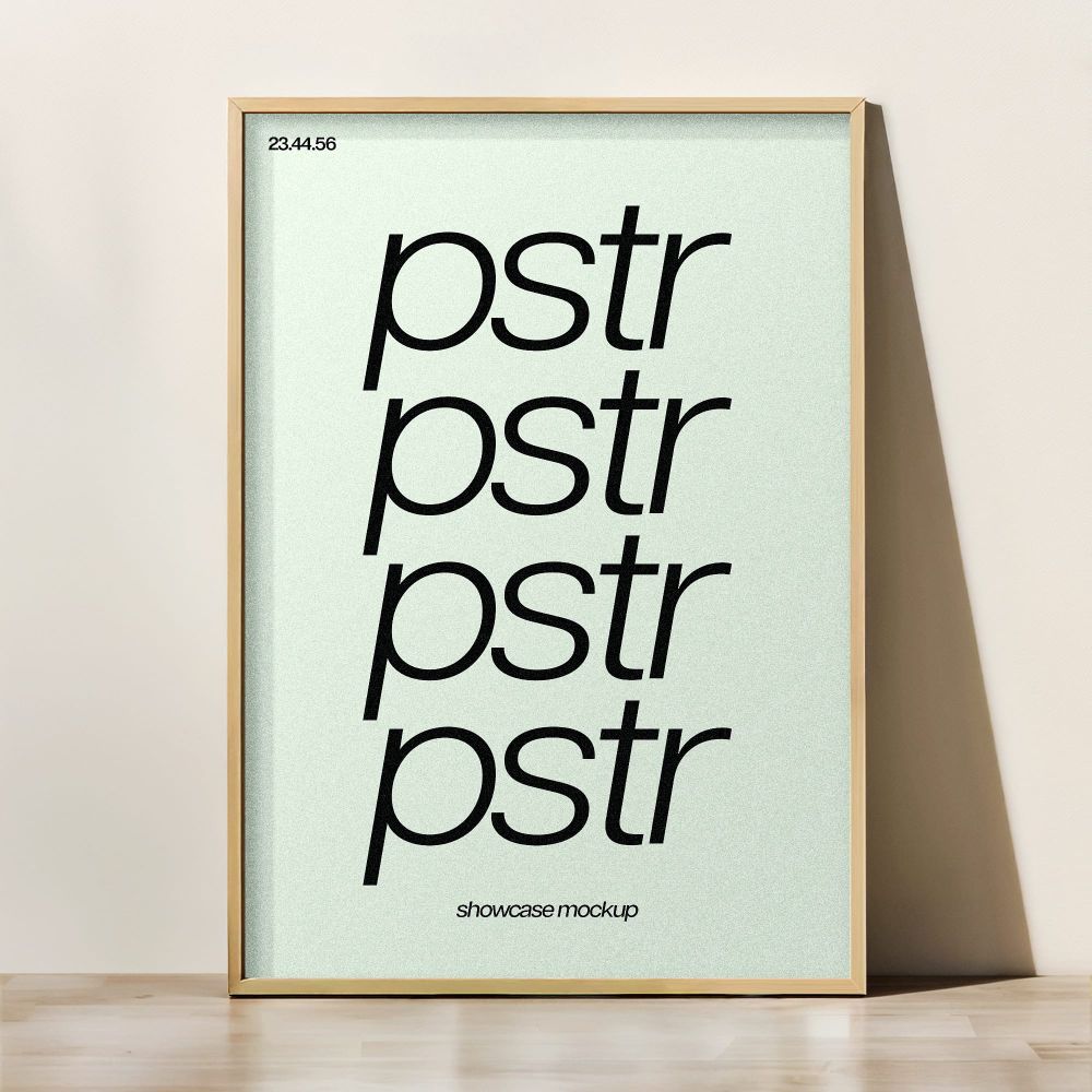 A3 Frame Mockup In Japandi Interior