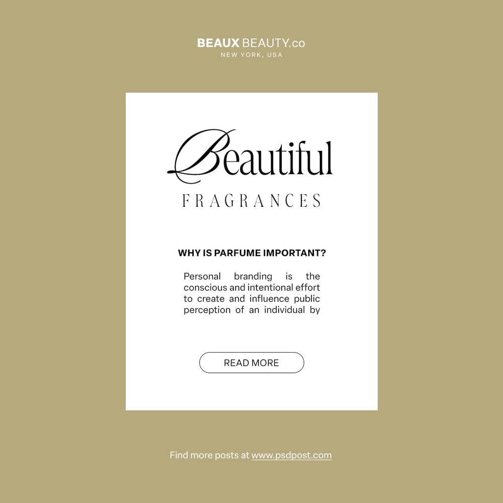 Beautiful Fragrances Instagram Post Template