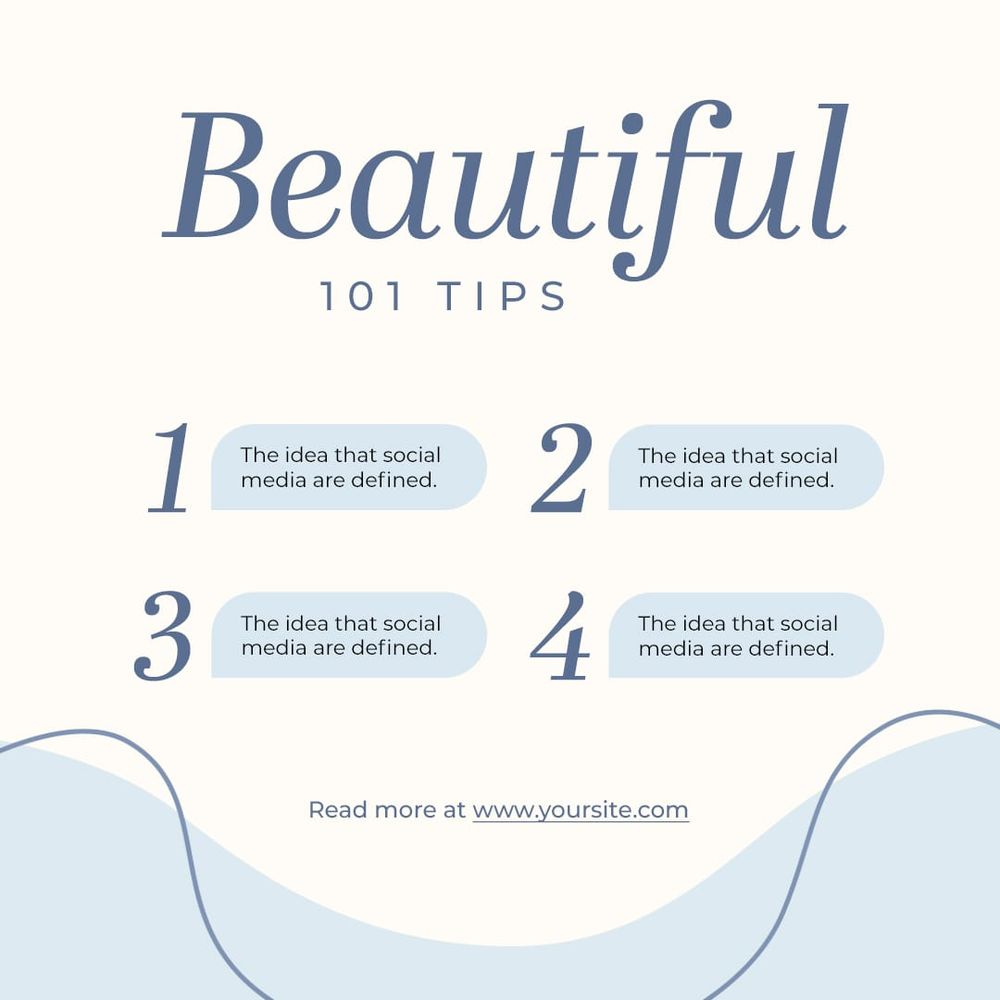 Beautiful Tips Instagram Post Template