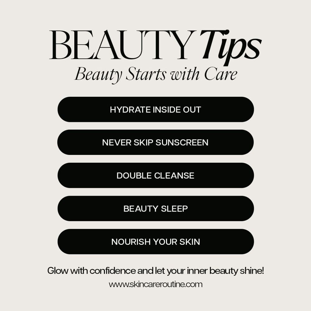 Beauty Tips Skincare Glow Instagram Post