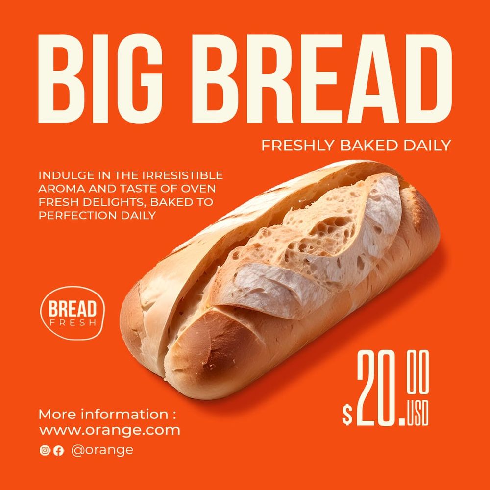 Big Bread Orange Instagram Post