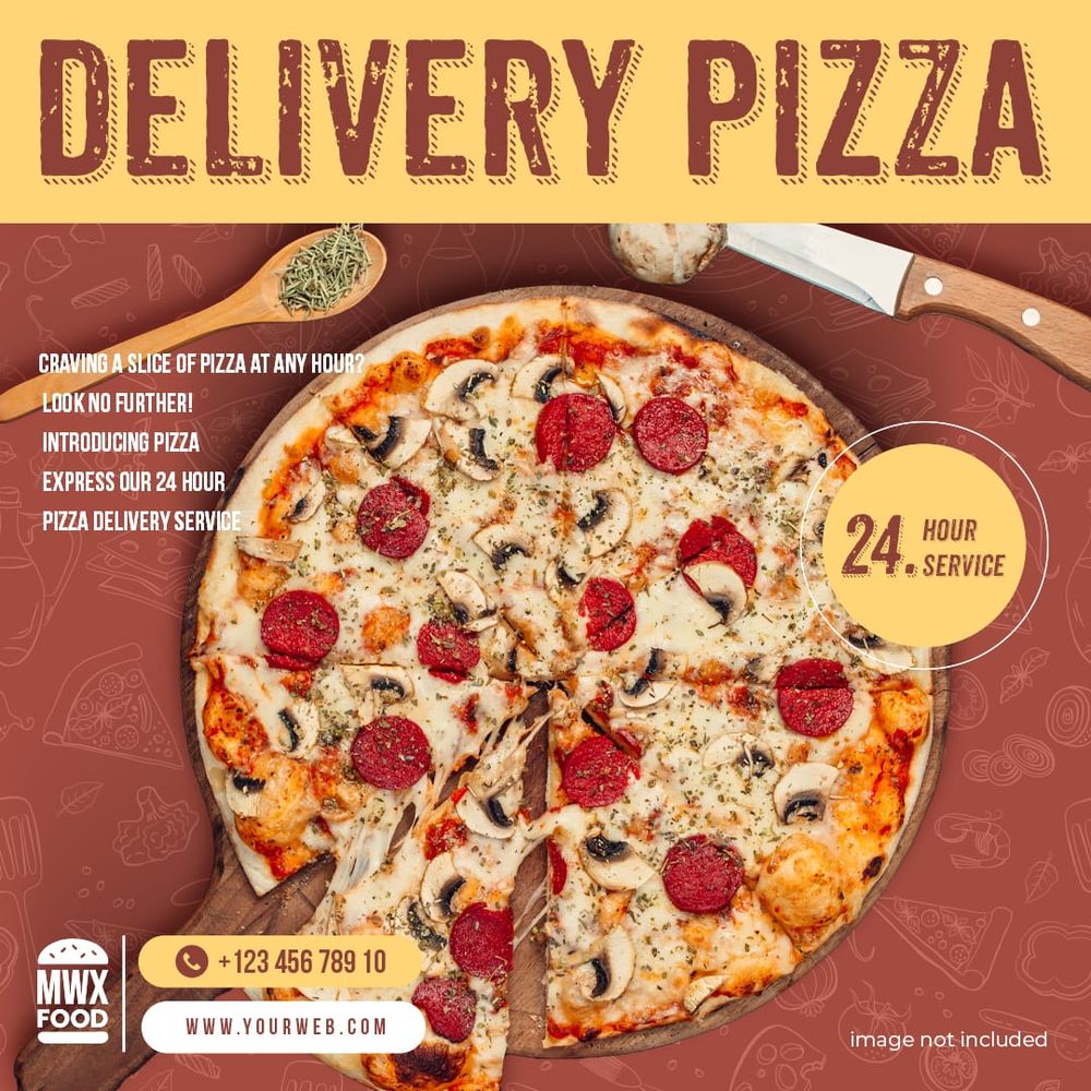 Delivery Pizza Instagram Post Template