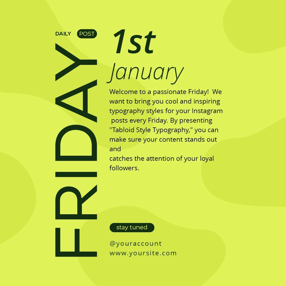 Friday Instagram Post Template