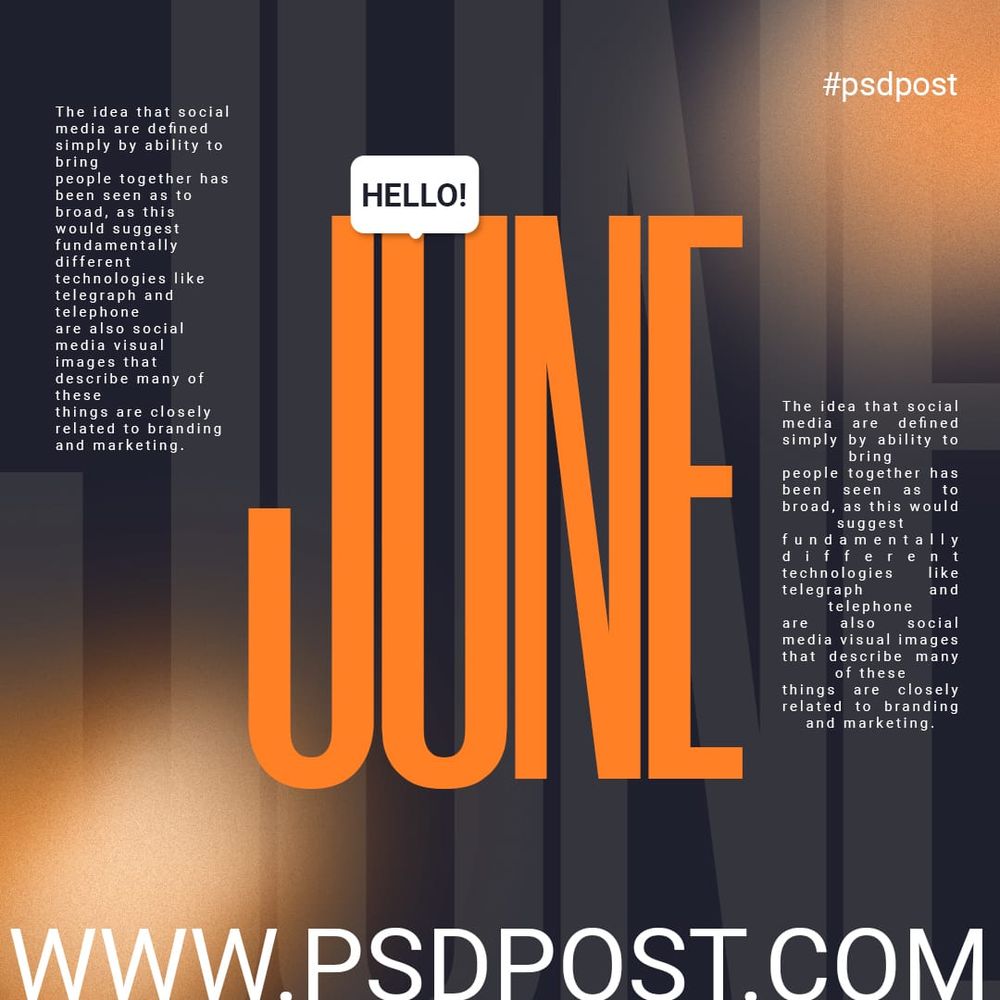 Hello June Instagram Post Template