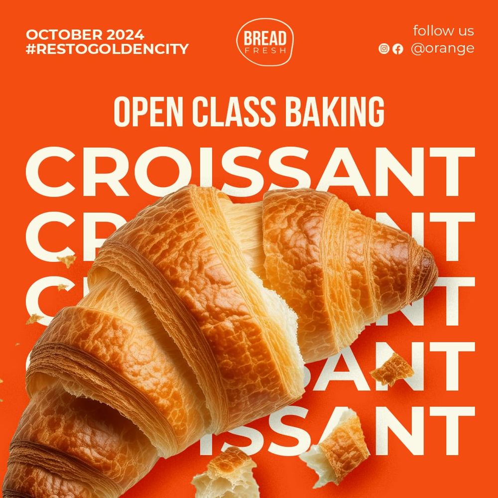 Open Class Baking Orange Instagram Post