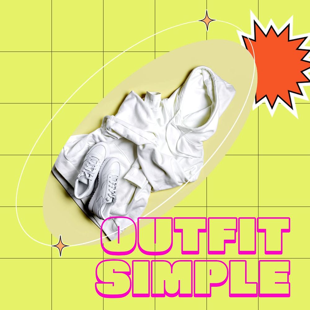 Outfit Simple Green Gradient Retro Instagram Post