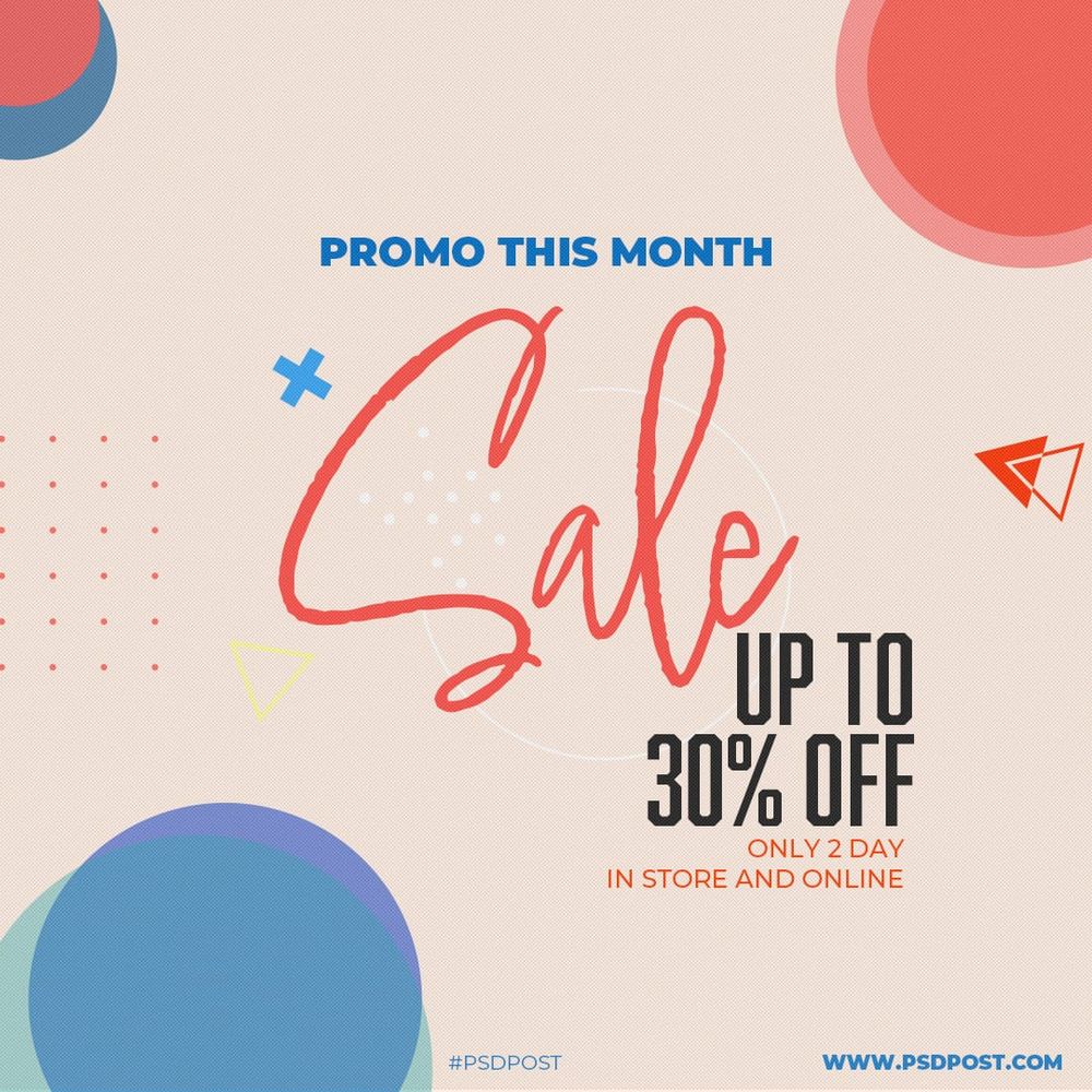 Sale Promo This Month Instagram Post Template