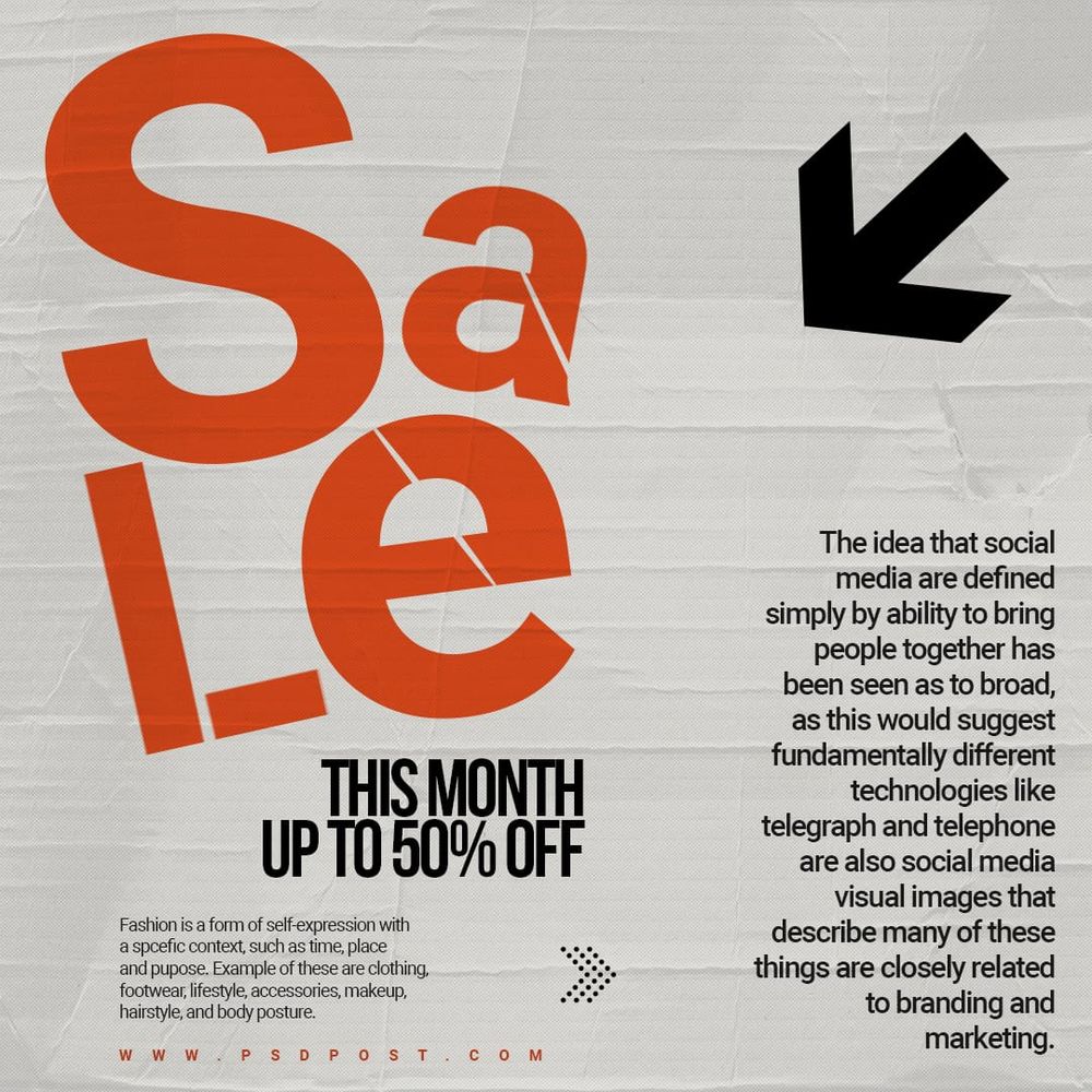 Sale This Month Up To 50% Off Instagram Post Template