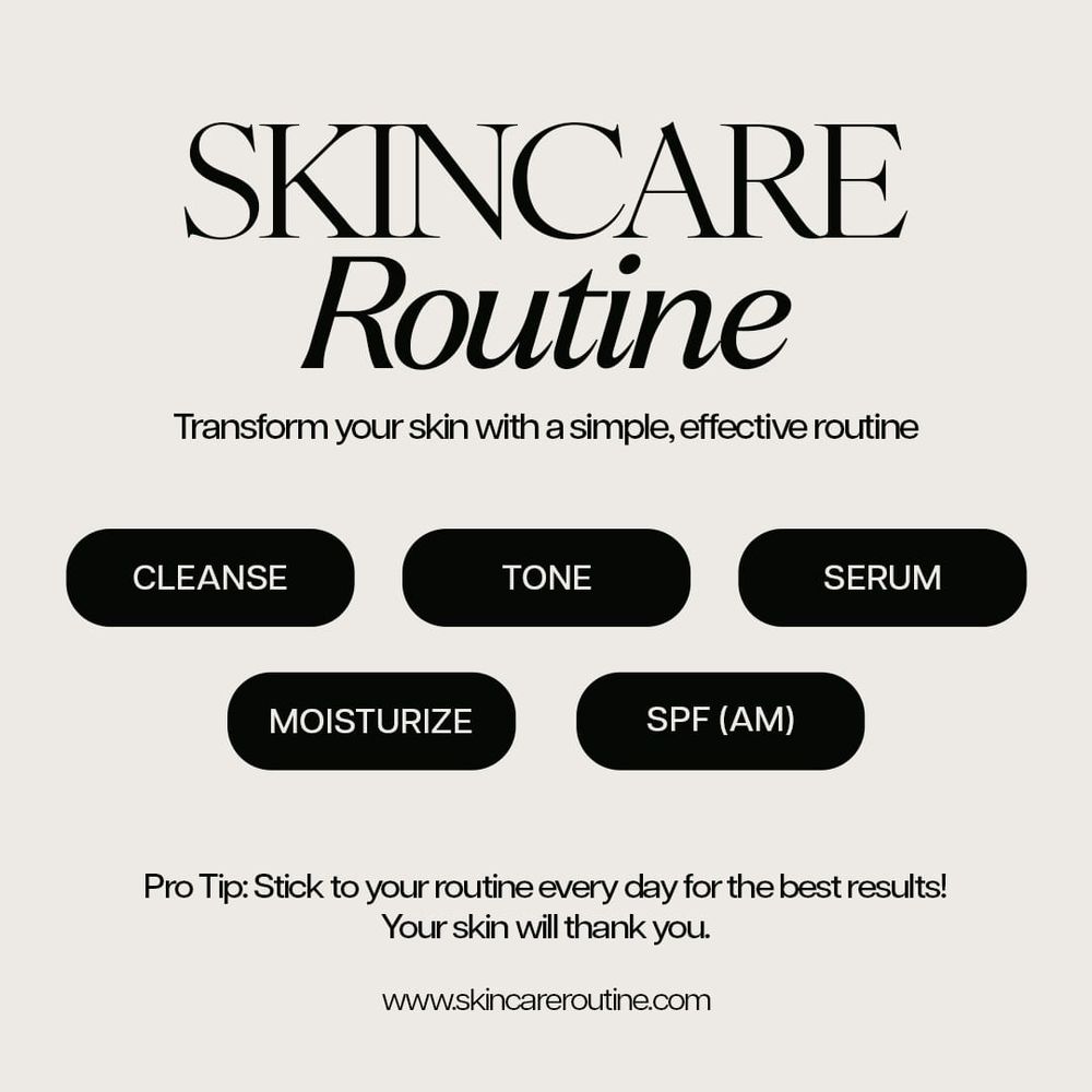 Skincare Routine Glow Instagram Post