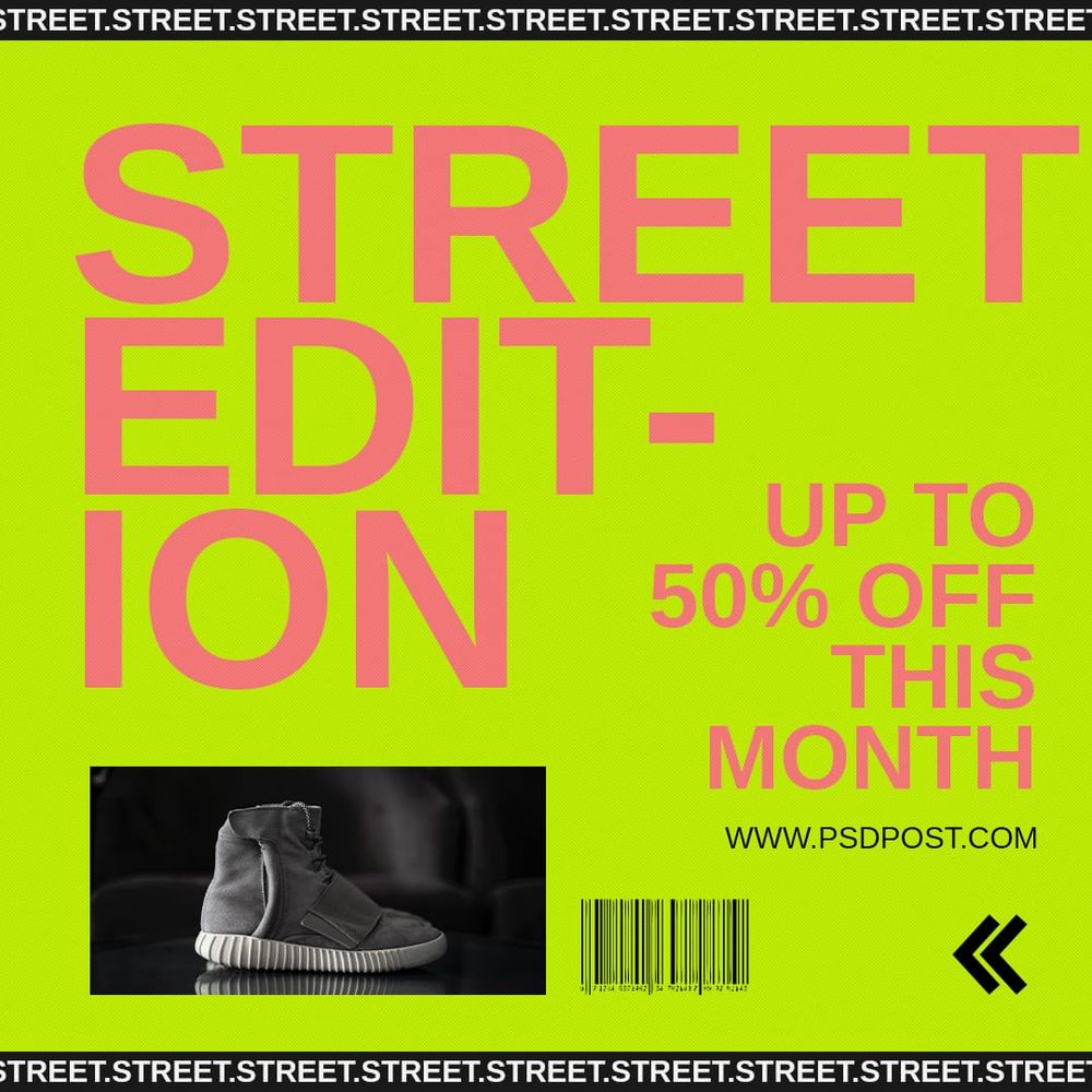 Street Edition Shoe Instagram Post Template