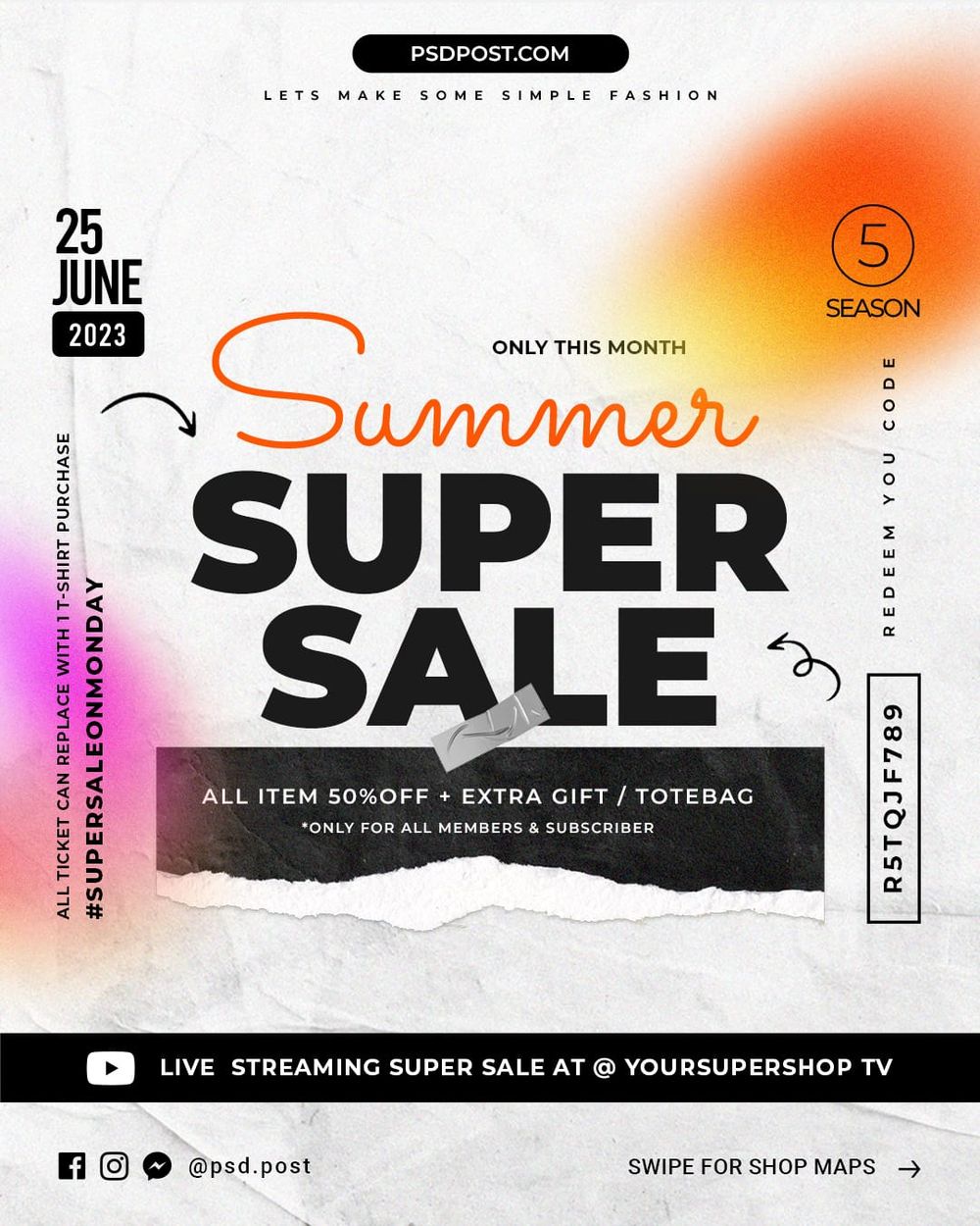 Summer Super Sale Instagram Post