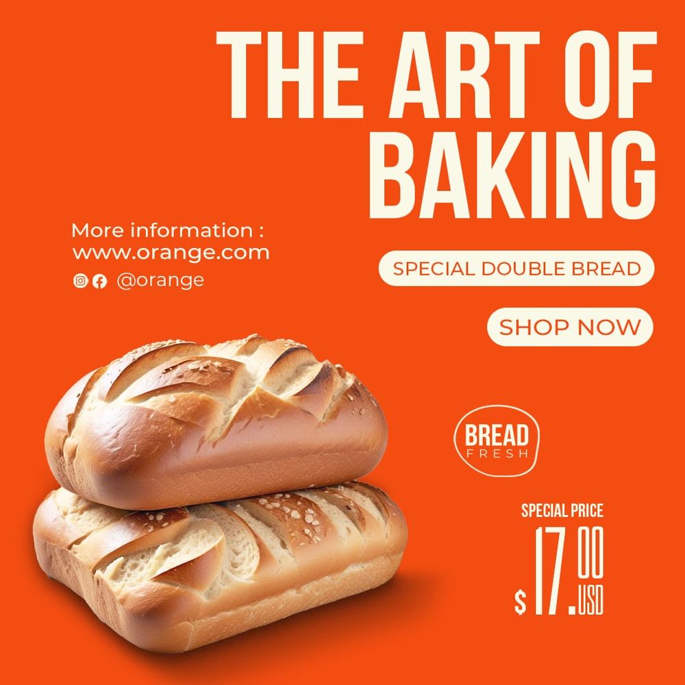 The Art Of Baking Orange Instagram Post