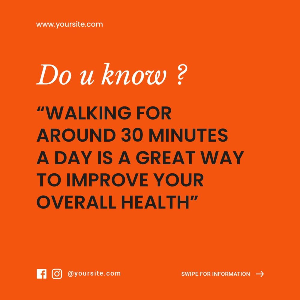 Walking For Around Instagram Post Template