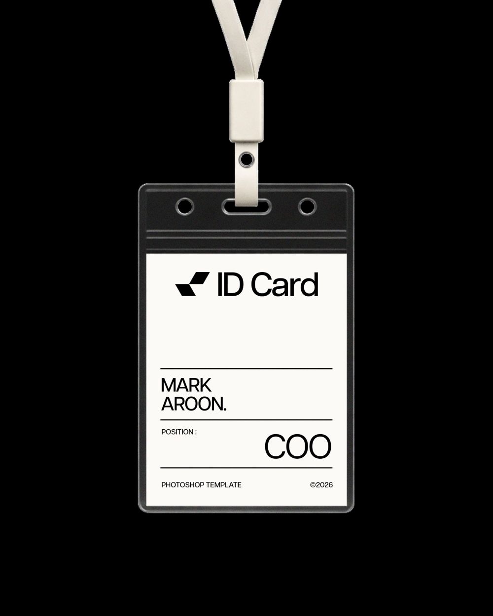 Mono Identity Mockup Id Card Mockup