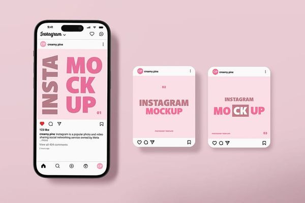 Light Pink Instagram Mockup