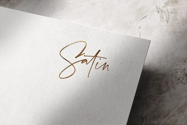 Paper Logo Mockup on Marble
