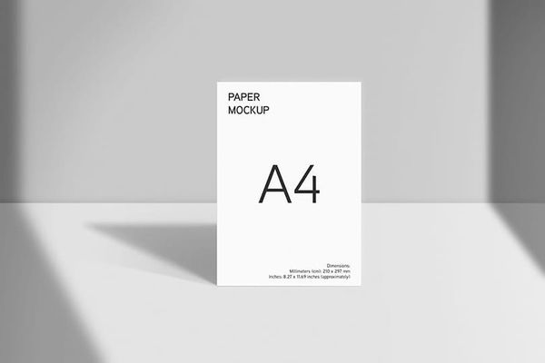 Realistic A4 Paper Poster Mockup