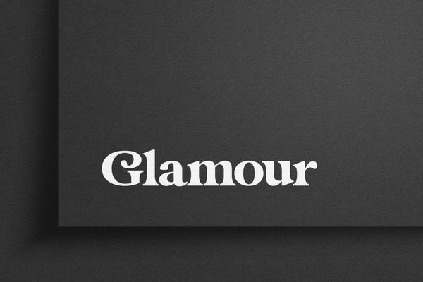 Black Glamour Logo Mockup