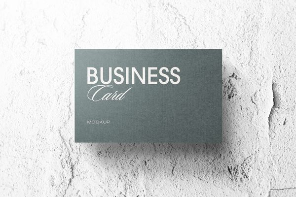 Business Card Mockup on Wall