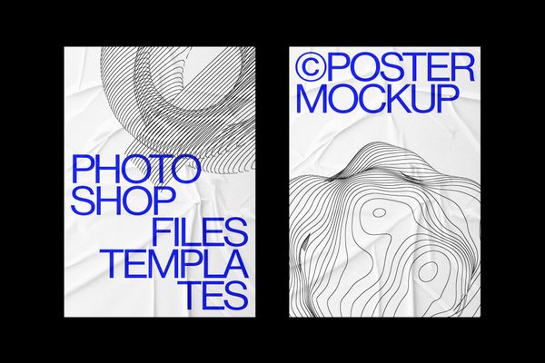 Glued A4 Poster Mockup