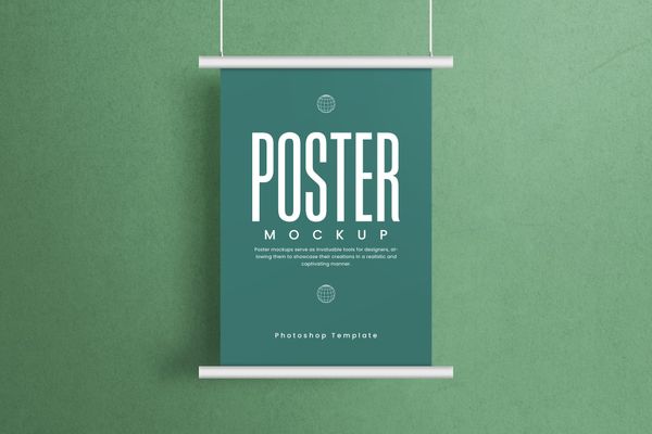 Hanging Scrolling Poster Mockup